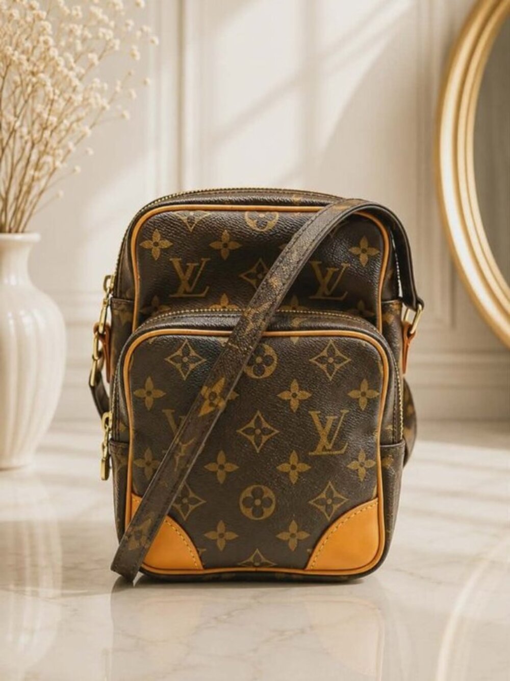 Authentic Louis Vuitton Amazone Monogram Crossbody Bag Vintage